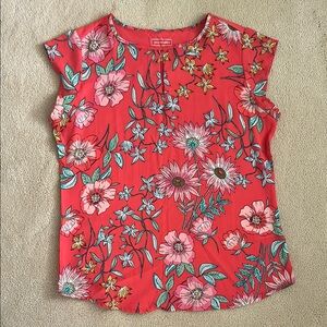 Van Heusen Orange and Red Blouse with Sleeves